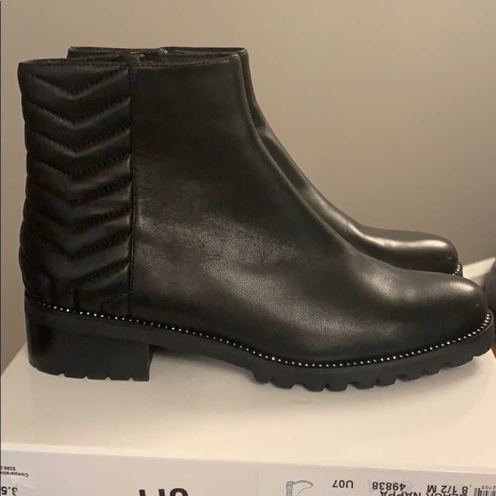 Neiman Marcus Black Leather Boots women’s 8.5
